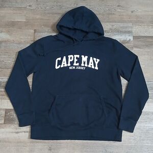 Dari‎ Cape May New Jersey Hoodie Mens Medium Black Graphic Pullover Sweatshirt